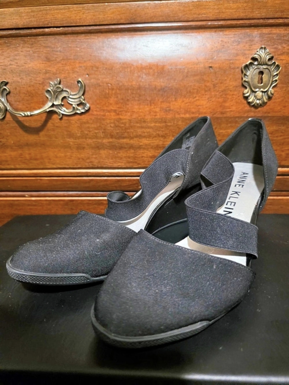 Anne Klein Tiffany Wedge Pump Black Wedge Shoes